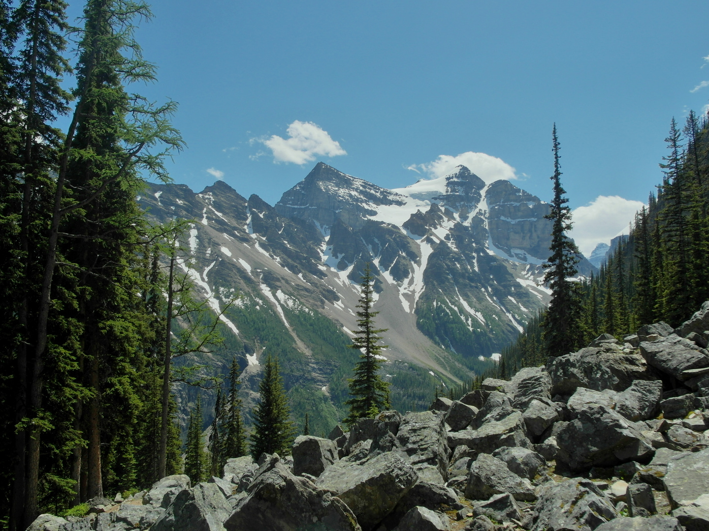 Blick vom Lake Agnes Trail