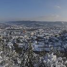 Blick vom Landgrafen über das winterliche Jena