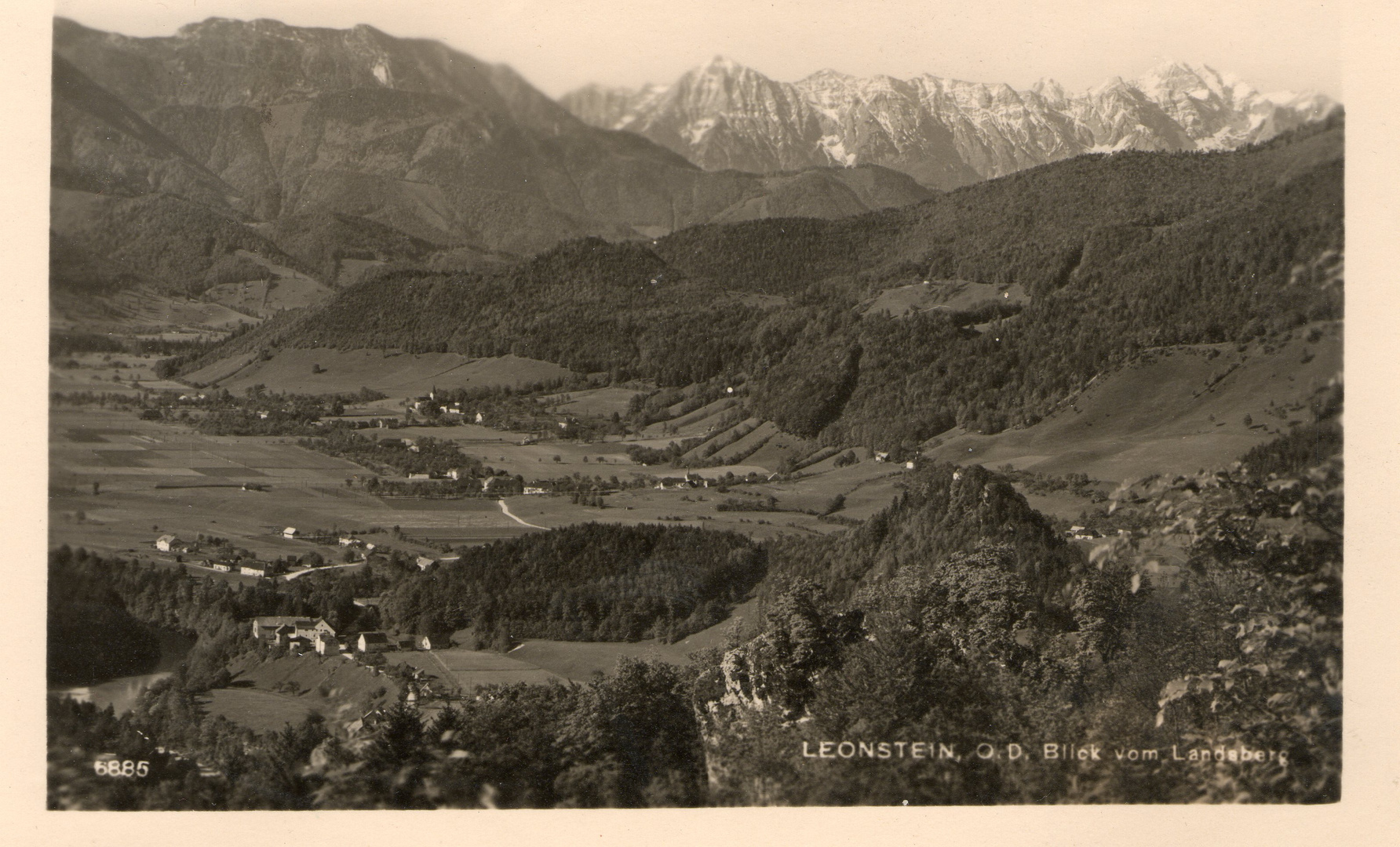 Blick vom Landsberg nach Leonstein ca 1940