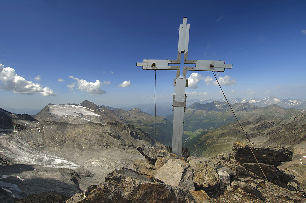 ... Blick vom Lenkstein (3237m) nach Rein in Taufers - Südtirol ...