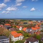 Blick vom Leuchtturm auf das Dorf Wangerooge