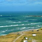 Blick vom Leuchtturm in Hirtshals auf das Meer.