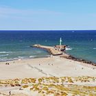 Blick vom Leuchtturm Warnemünde zur Ostsee