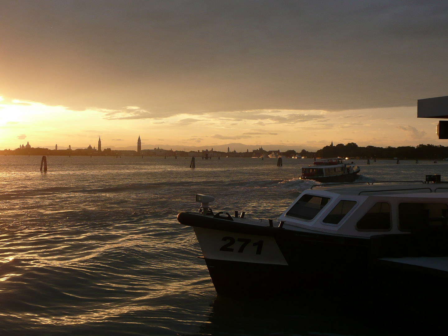 Blick vom Lido auf Venedig