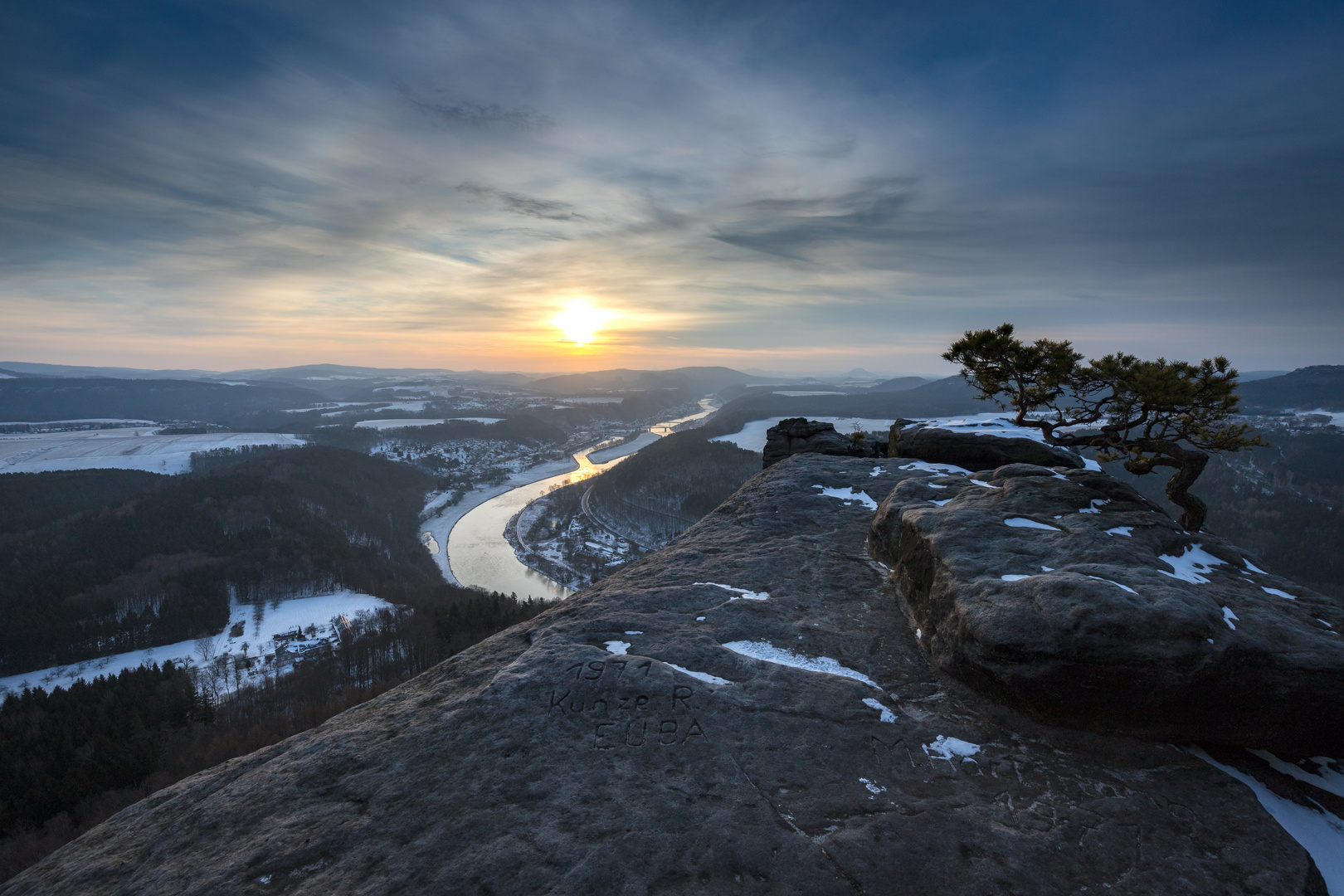 Blick vom Lilienstein (18.03.2018)