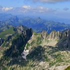 Blick vom Lisengrat auf die Silberplattenköpfe