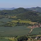 Blick vom Lovos gestern Vormittag zu den Gipfeln des Böhmischen Mittelgebirges