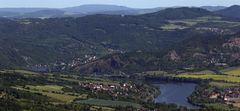 Blick vom Lovosgipfel das herrliche Tal der Labe(Elbe) flußabwärts...