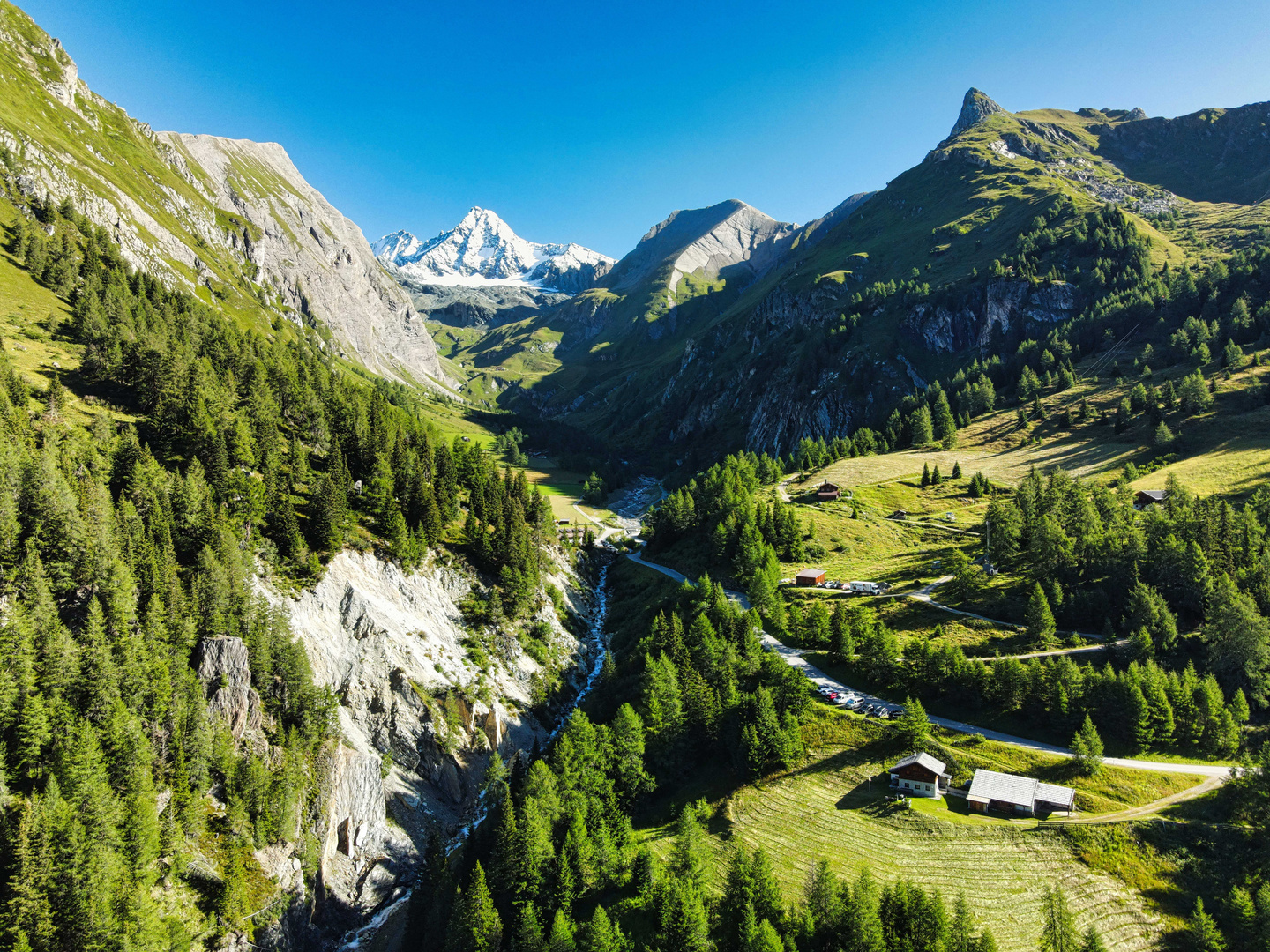 Blick vom Lucknerhaus zum Großglockner