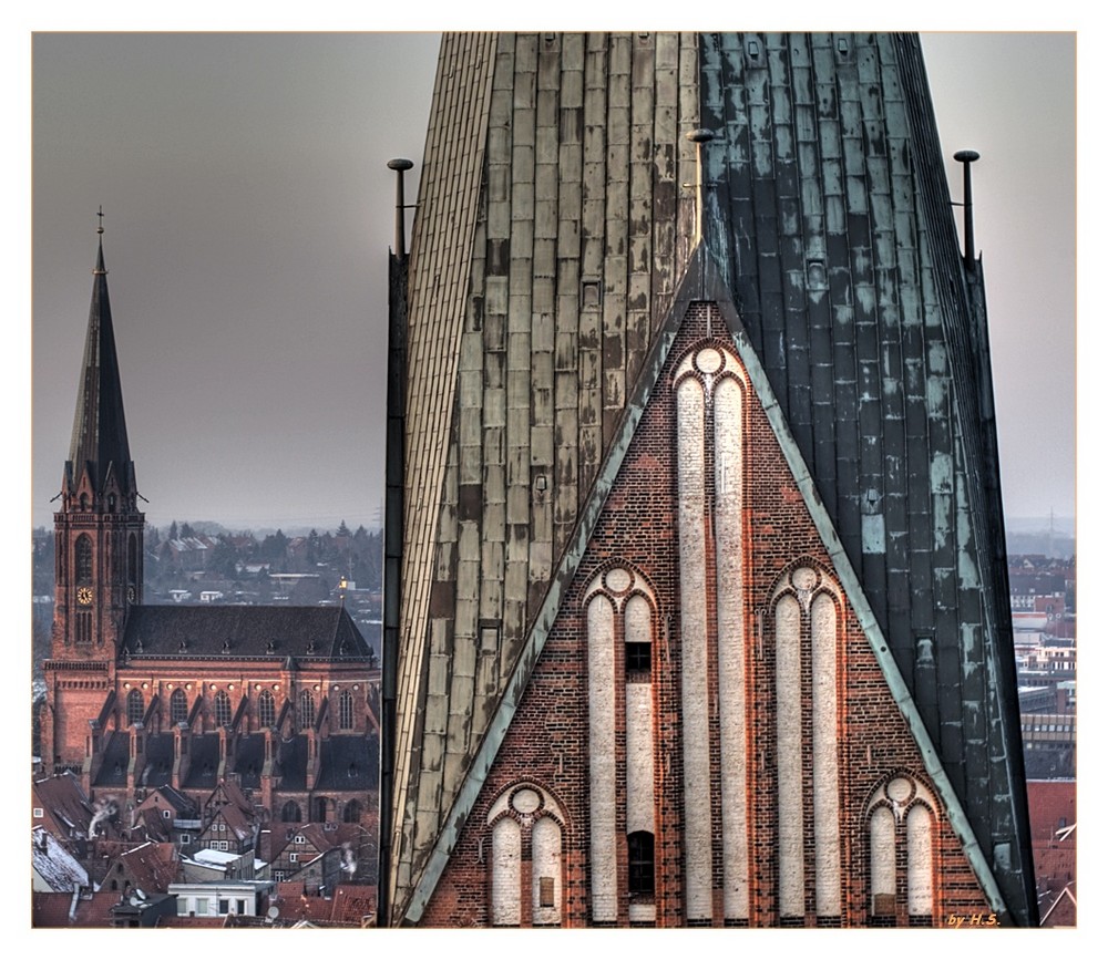 Blick vom Lüneburger Wasserturm........