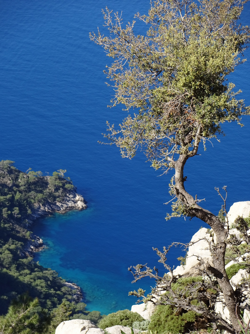 Blick vom Lykischen Weg aufs Meer