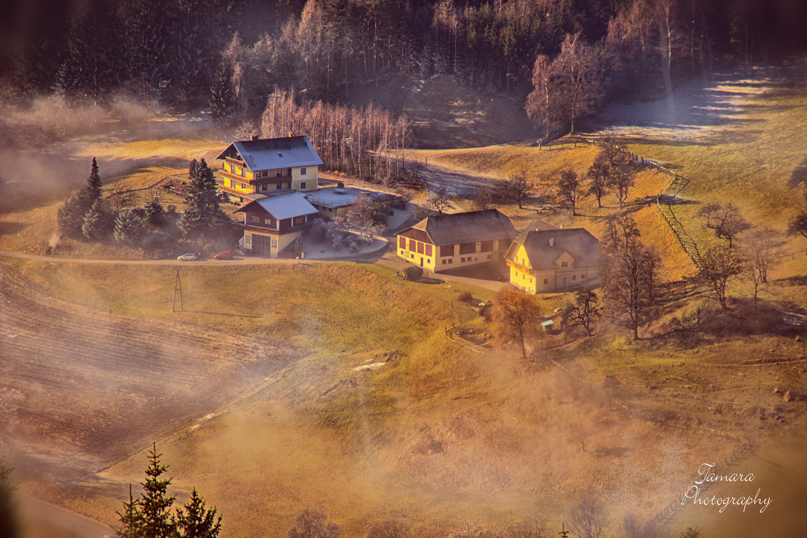 Blick vom Magdalensberg ins Tal