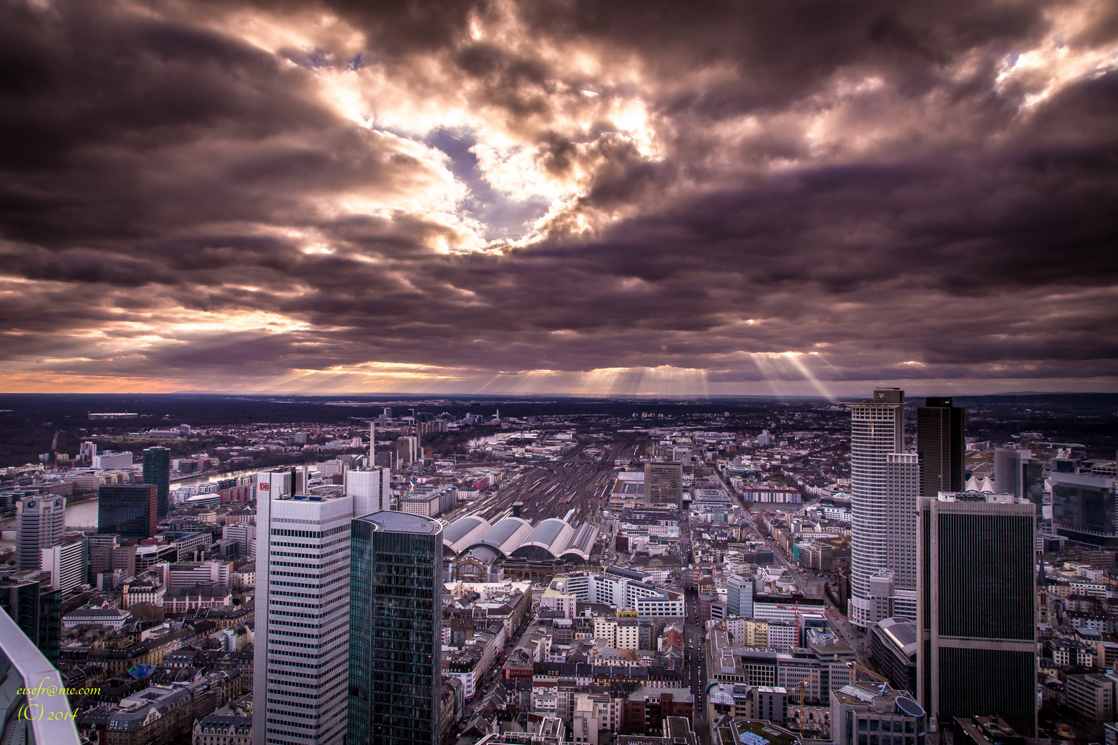 Blick vom Main Tower in Frankfurt