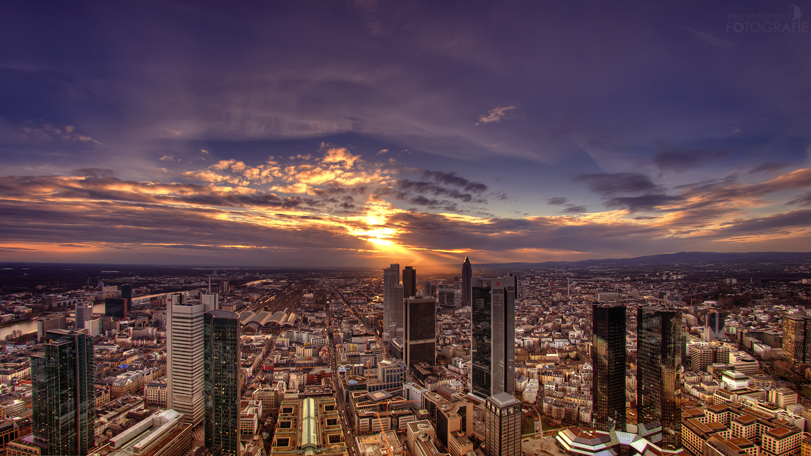 Blick vom Maintower auf Frankfurt