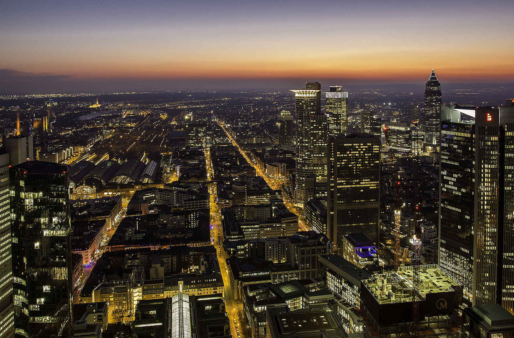 Blick vom Maintower im Frankfurt am 23.02.2018