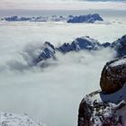 Blick vom Marmolata (Punta Rocca) in den Dolomiten