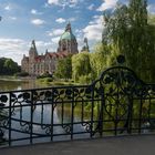 Blick vom Maschpark auf das Neue Rathaus