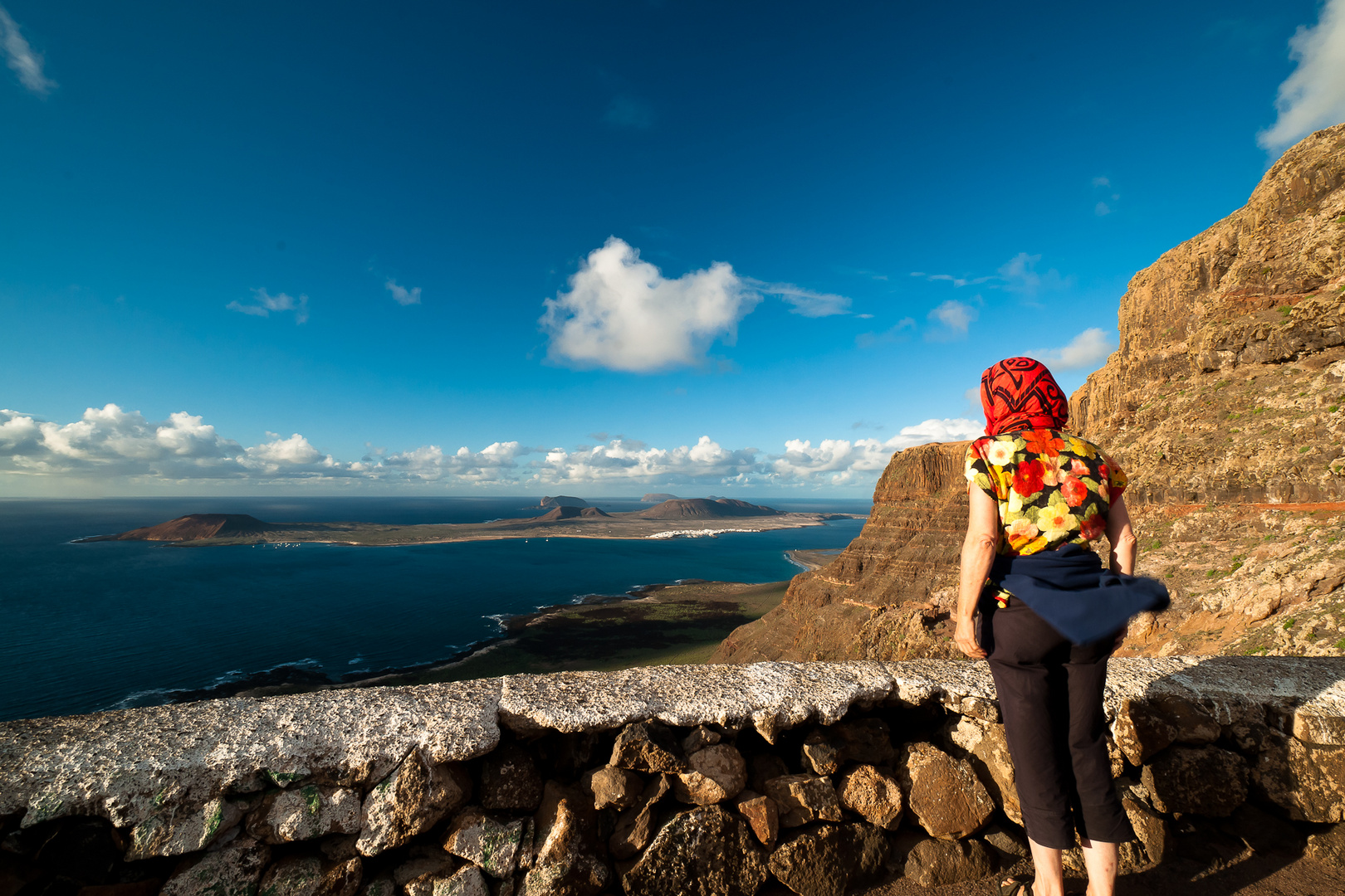 Blick vom Mirador de Guinate auf La Graciosa