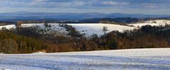 Blick vom Mittleren Osterzgebirge nach Norden am 06. Januar 2022