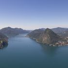 Blick vom Montè Bre auf Luganer See  Tessin Schweiz
