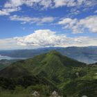 Blick vom Monte Crocetta nach Westen über den Lago Maggiore zur Monte Rosa
