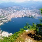 Blick vom Monte San Salvatore auf Lugano