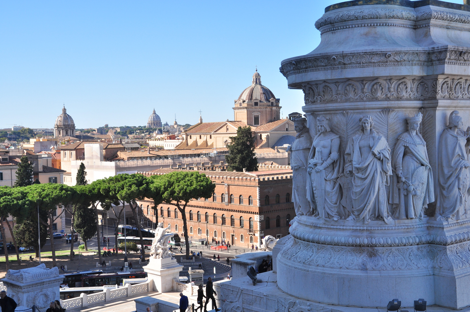 Blick vom Monument a Vittorio Emanuele II