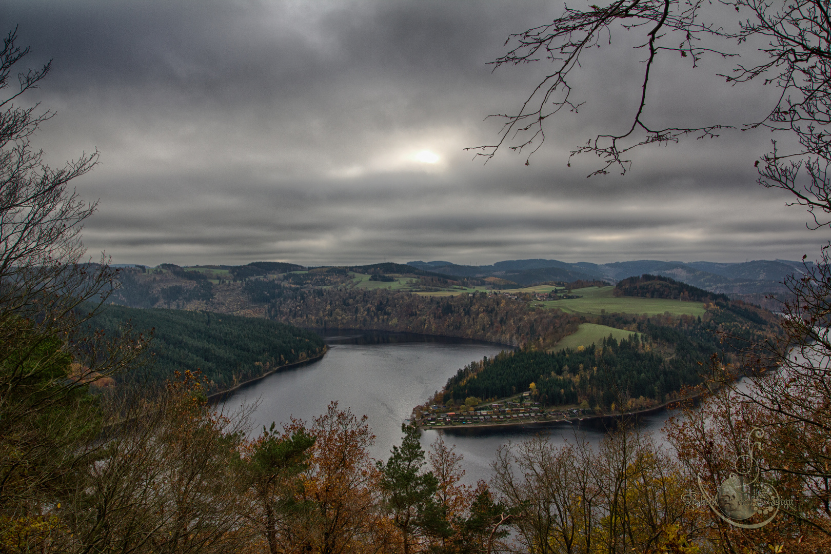 Blick vom Mooshäuschen im Herbst