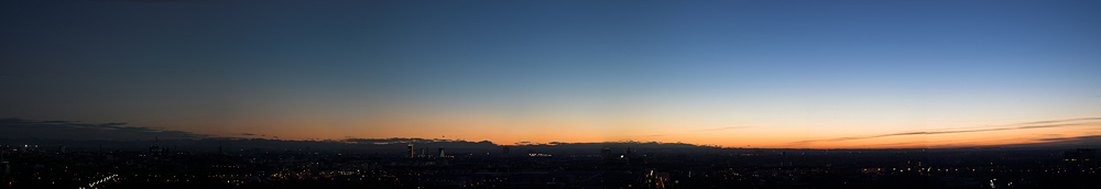 Blick vom Münchner Olympiaberg