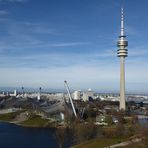 Blick vom Münchner Olympiaberg....