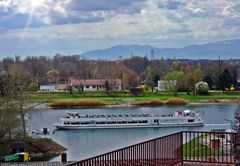 Blick vom Münsterberg auf den Rhein bei Breisach