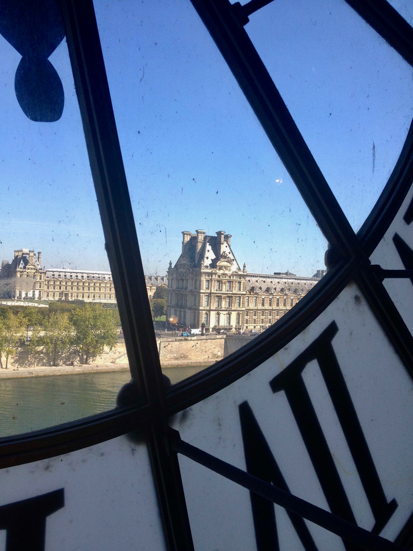 Blick vom Musée d'Orsay auf das Musée du Louvre