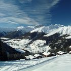 Blick vom Naturfreundehaus oberhalb von Davos auf