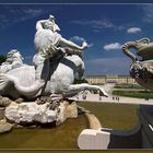 Blick vom Neptunbrunnen auf Schloss Schönbrunn