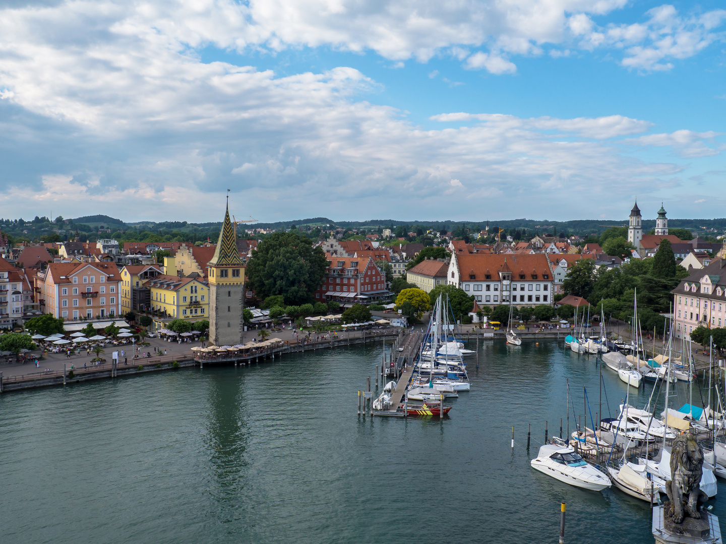 Blick vom neuen Leuchtturm Lindau