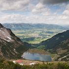 Blick vom oberen Gaisalpsee ins Tal