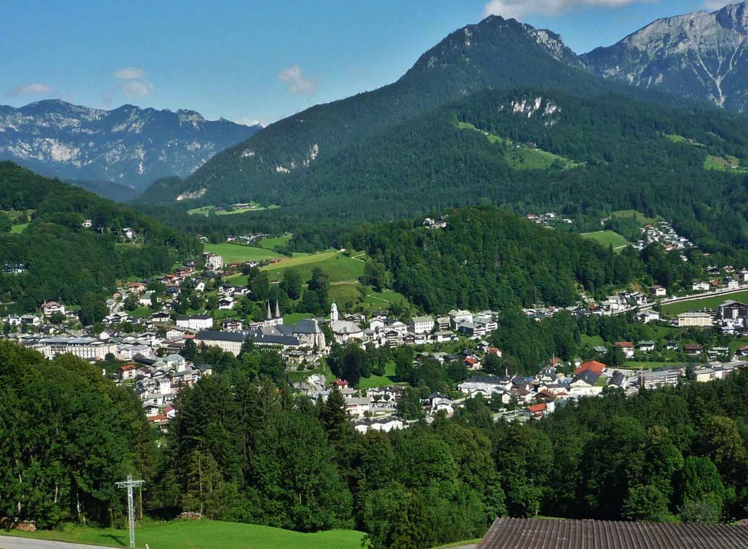 Blick vom Obersalzberg auf Berchtesgaden