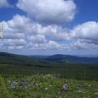 Blick vom Oblik (CZ, früher Steiningberg, 1225m) nach Nordosten Richtung Klatovy (Klattau)