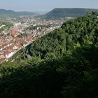 Blick vom Ödenturm auf Geislingen Steige