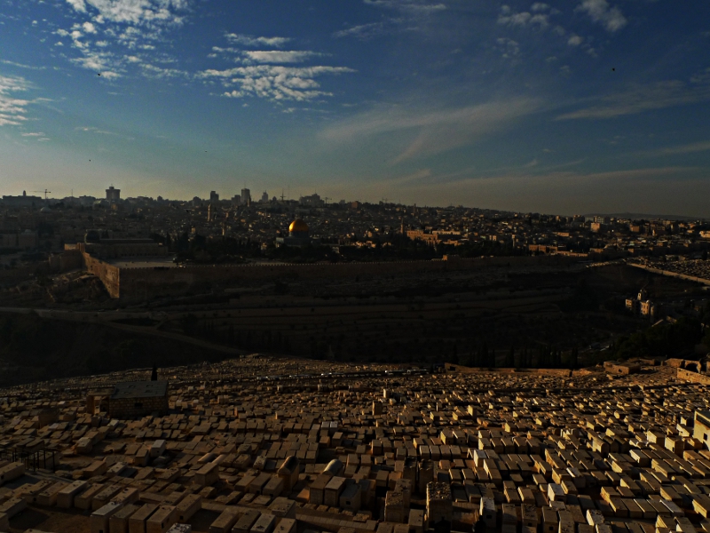 Blick vom Ölberg auf die Altstadt von Jerusalem