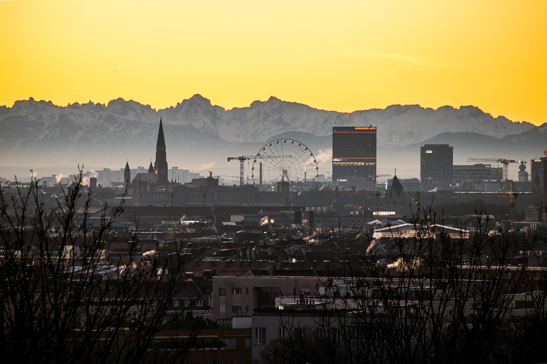 Blick vom Olympiaberg München