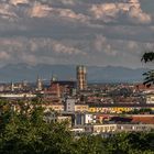 Blick vom Olympiapark auf das Altstadt Panorama, München