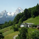 Blick vom Ort Maria Gern zum Watzmann