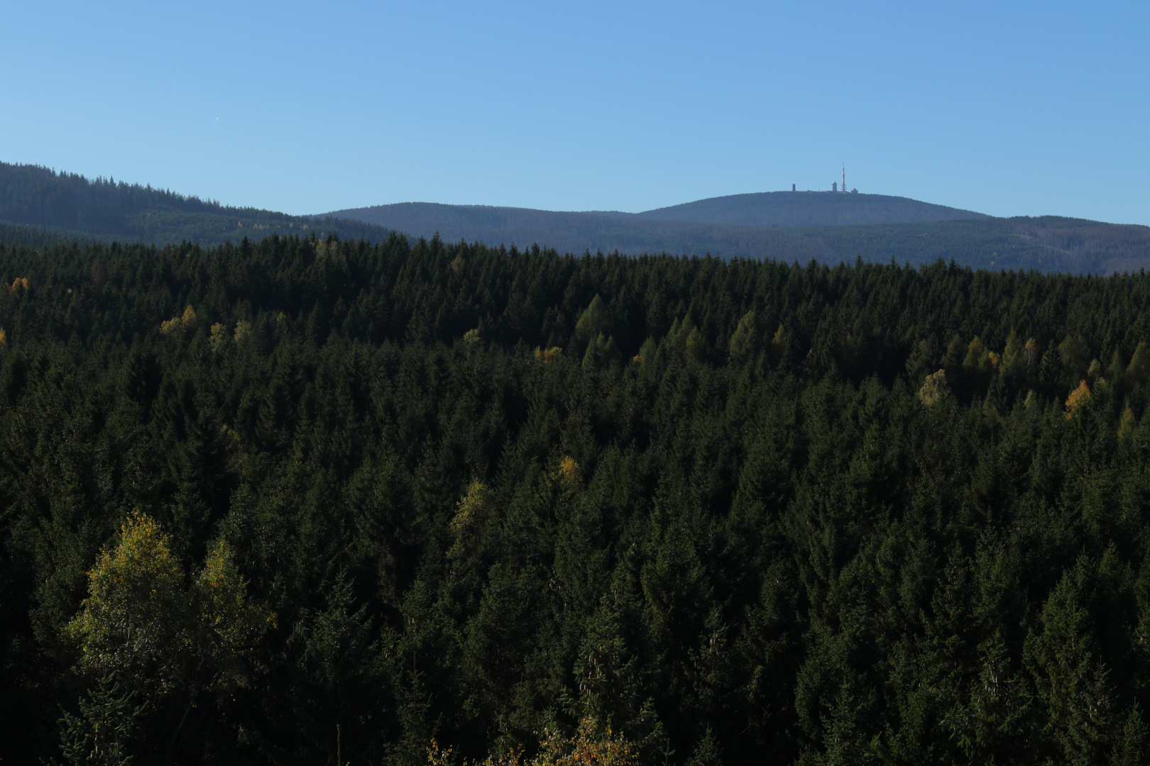 Blick vom Ottofelsen zum Brocken