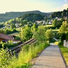 Blick vom Panoramaweg zum Ortsteil Scherau…