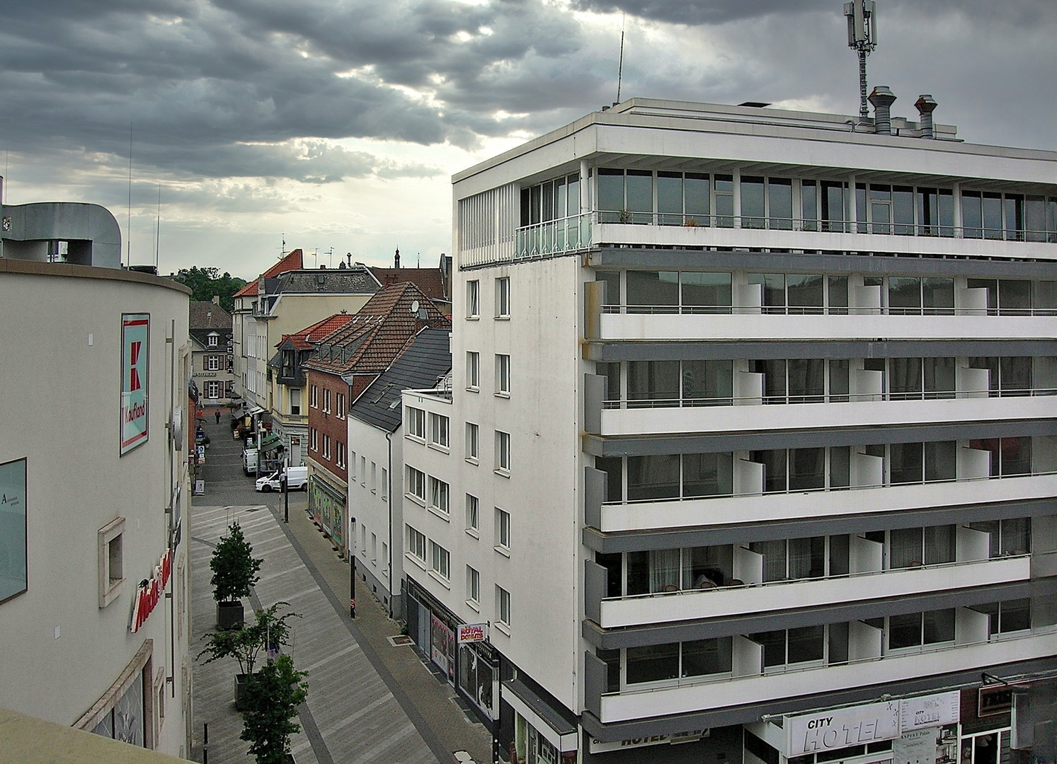 Blick vom Parkhaus Palais Vest