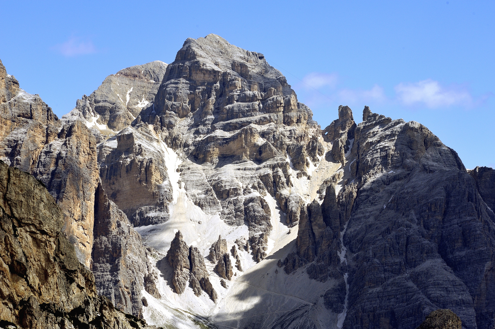 Blick vom Passo di Giau auf die Tofana