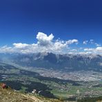 Blick vom Patscherkofel über Innsbruck ins Oberinntal - in Tirol