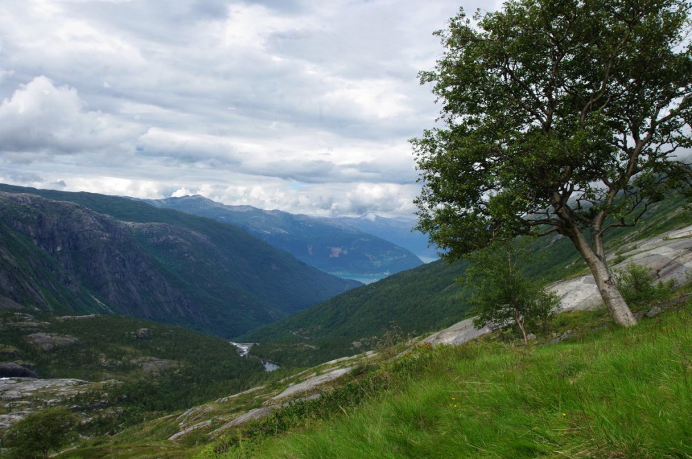 Blick vom Pausenplatz im Husedalen