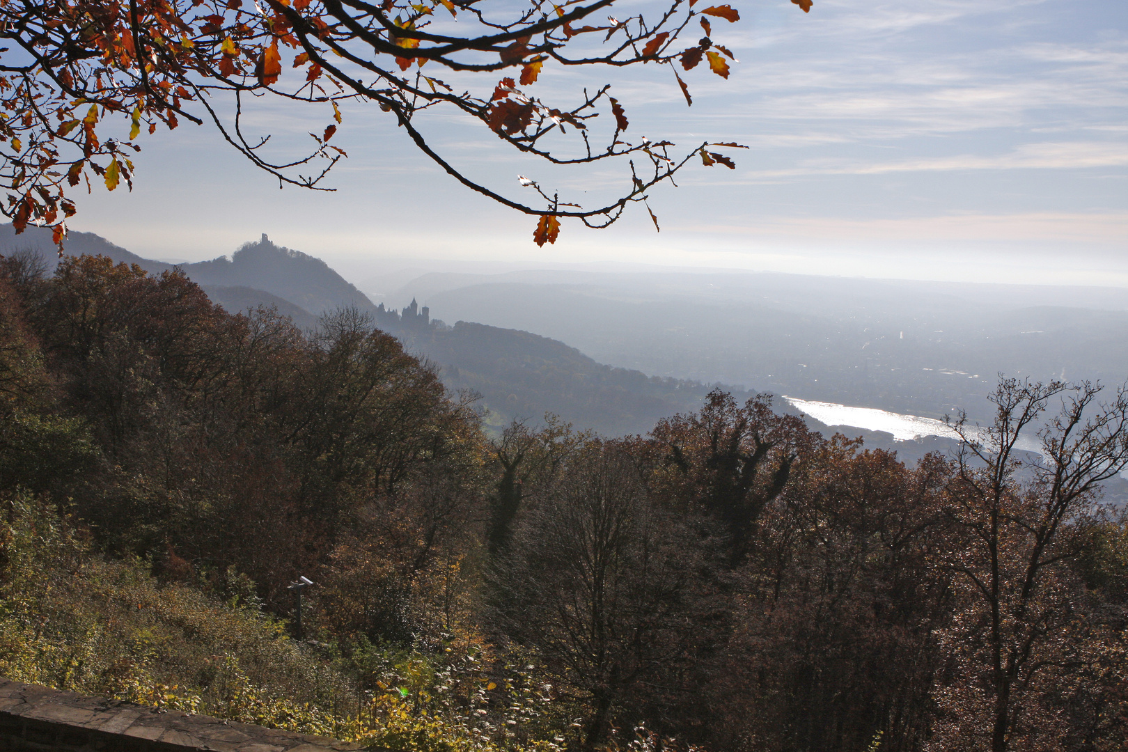 Blick vom Petersberg auf auf den Rhein